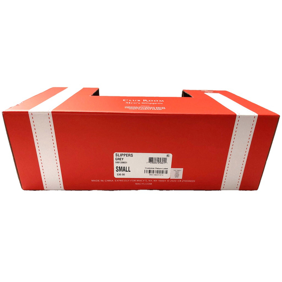 Club Room Men's Moccasin Indoor/Outdoor Slippers Gray Size Small 6-7 - Picture 16 of 16